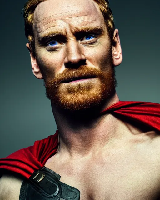 Prompt: an epic dramatic portrait of blonde michael fassbender as the homelander, john homelander. superhero from the boys tv show, very low angle, detailed face, epic art, trending on artstation, deviantart, high detail, high definiton, ultra realistic, hyper realistic, photo realistic, 4 k uhd