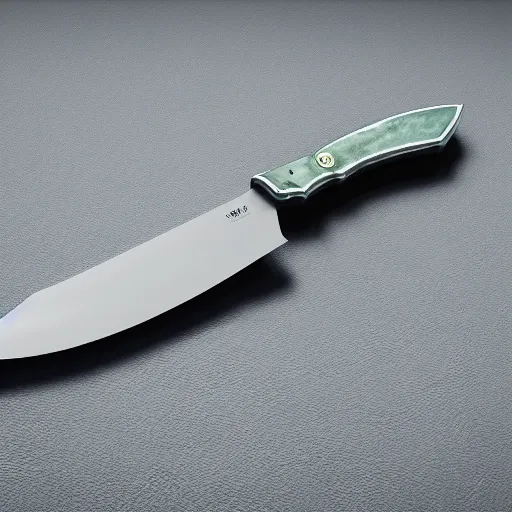 Image similar to knife consisting only of water, concept art, render, octane render, 3 d, unreal engine, raytracing