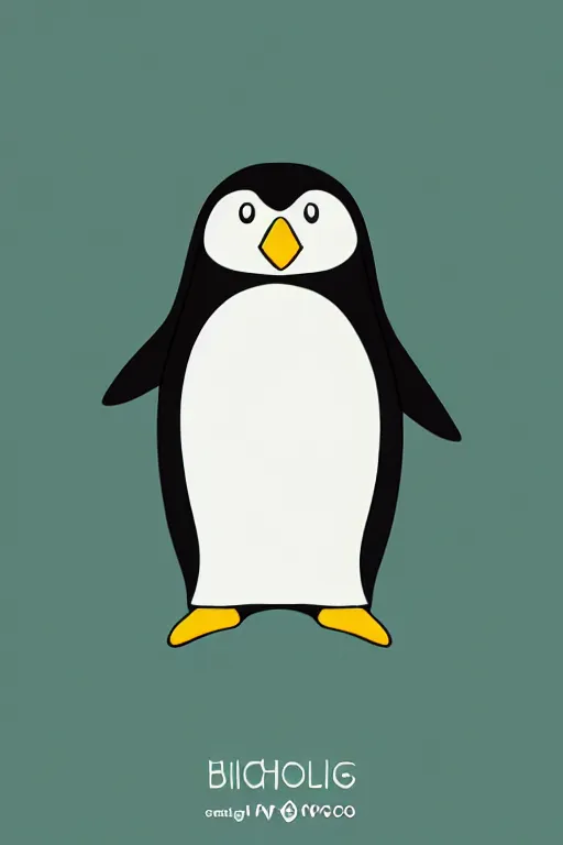 Image similar to minimalist boho style art of penguin, illustration, vector art