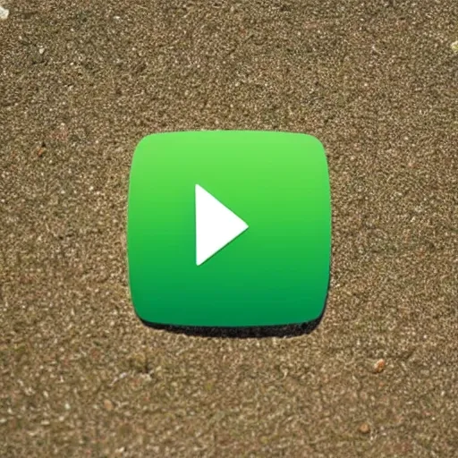 Image similar to Green youtube logo walking on the beach