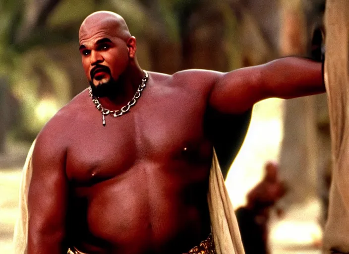 Image similar to film still of sinbad as kazaam in the movie kazaam 1 9 9 6