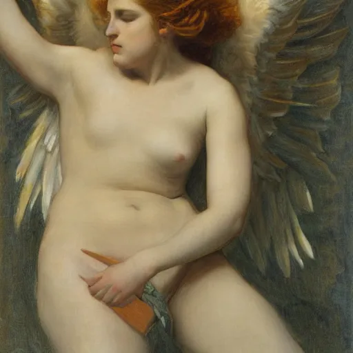 Prompt: a portrait of The Fallen Angel in the style Alexandre Cabanel