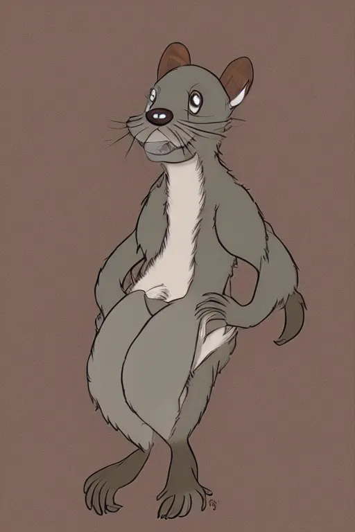 Image similar to an otter fursona, trending on furaffinity, by don bluth, furry art, digital art