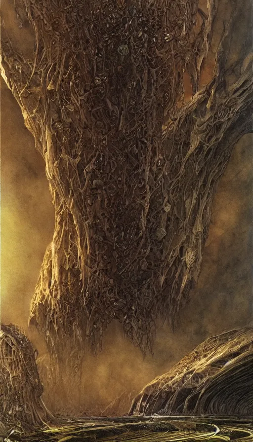 Image similar to The end of an organism, by john howe