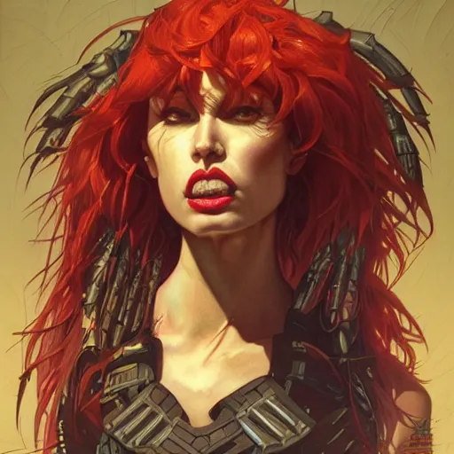 Prompt: brutalist Portrait of KMFDM, intricate, wild, highly detailed, digital painting, artstation, concept art, smooth, sharp focus, illustration, art by artgerm and greg rutkowski and alphonse mucha and Hajime Sorayama