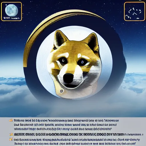 Image similar to doge coin to the moon