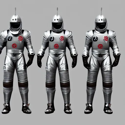 Prompt: space suits for Knights templars, octane render, cinemaetic lighting