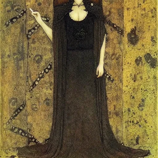 Image similar to beautiful young medieval queen by john bauer