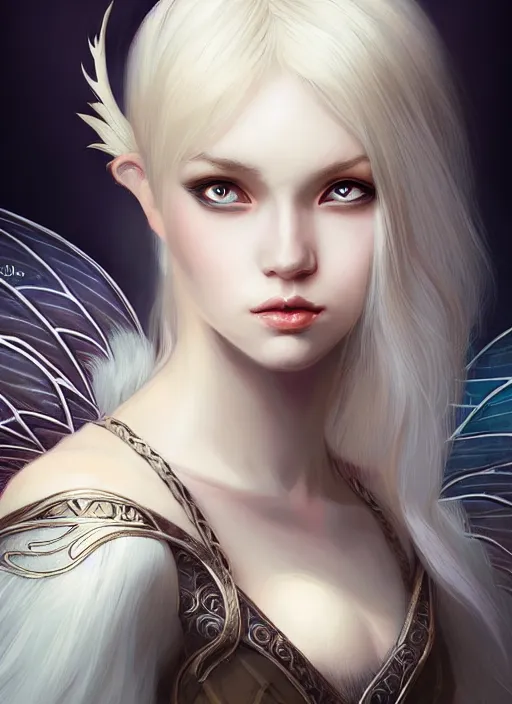 Image similar to blonde fairy venizian era, dark fantasy, extremely detailed, sharp focus, portrait, smooth, digital illustration, by rossdraws, frank franzzeta, sakimichan