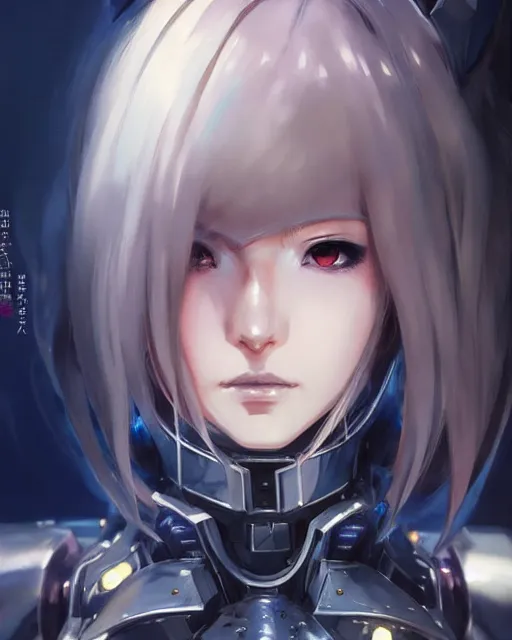 Prompt: portrait Anime Girl in mecha armor in night tokyo Sharp fine face pretty face, realistic shaded Perfect face, fine details. Anime. cyberpunk realistic shaded lighting by katsuhiro otomo ghost-in-the-shell, magali villeneuve, artgerm, rutkowski Jeremy Lipkin and Giuseppe Dangelico Pino and Michael Garmash and Rob Rey