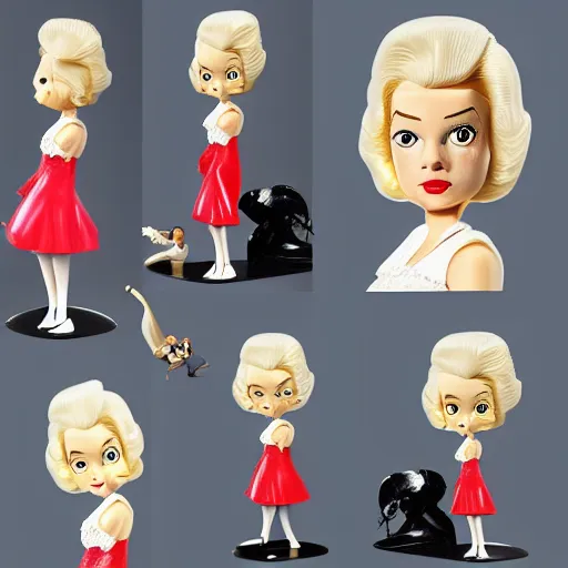 Prompt: individual grace kelly ( ( ( cosplay tex avery ) ) ), grace kelly, grace kelly, stop motion vinyl action figure, plastic, toy, very reflective, aaron horkey style