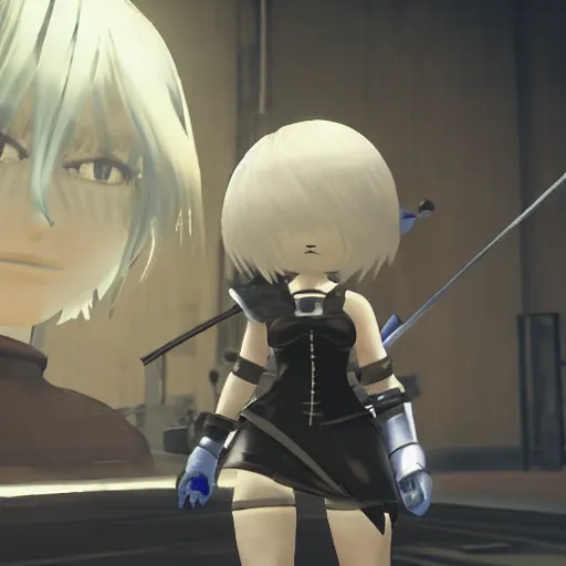 Image similar to Walter White as 2B from Nier Automata, Nier Automata, Screenshot