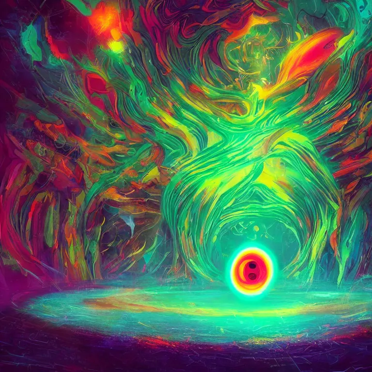 Image similar to psychedelic disco that can ’ t escape vortex black hole 4 k award winning digital art by anato finnstark