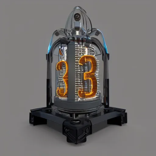 Prompt: “A realistic Nixie tube robot, octane render, unreal engine, ArtStation”