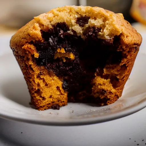 Image similar to sinkhole inside of gigantic muffin, 5 5 mm