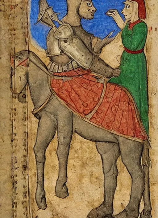 Image similar to a medieval manuscript of Shrek in armour, a illustration by Pietro Lorenzetti, trending on pinterest, romanesque, academic art, detailed painting, storybook illustration