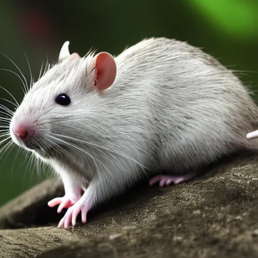 Image similar to stock photo of a white rat plotting to conquer the world