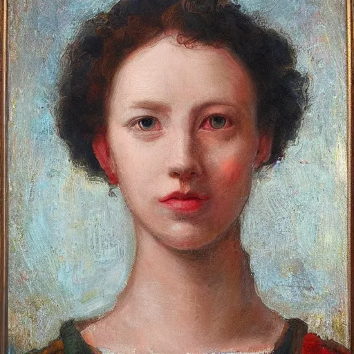 Image similar to symbolism art, portrait