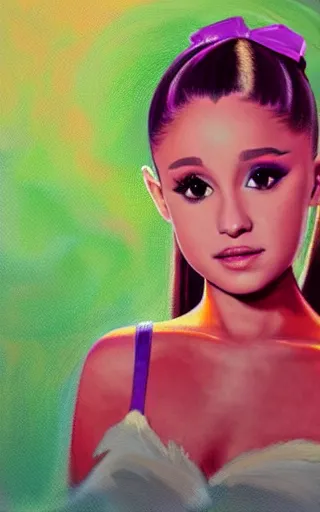 Prompt: painting of Ariana Grande by Balaskas, Christopher