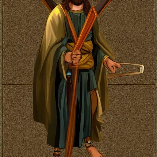 Image similar to jesus christ as a dungeons and dragons character