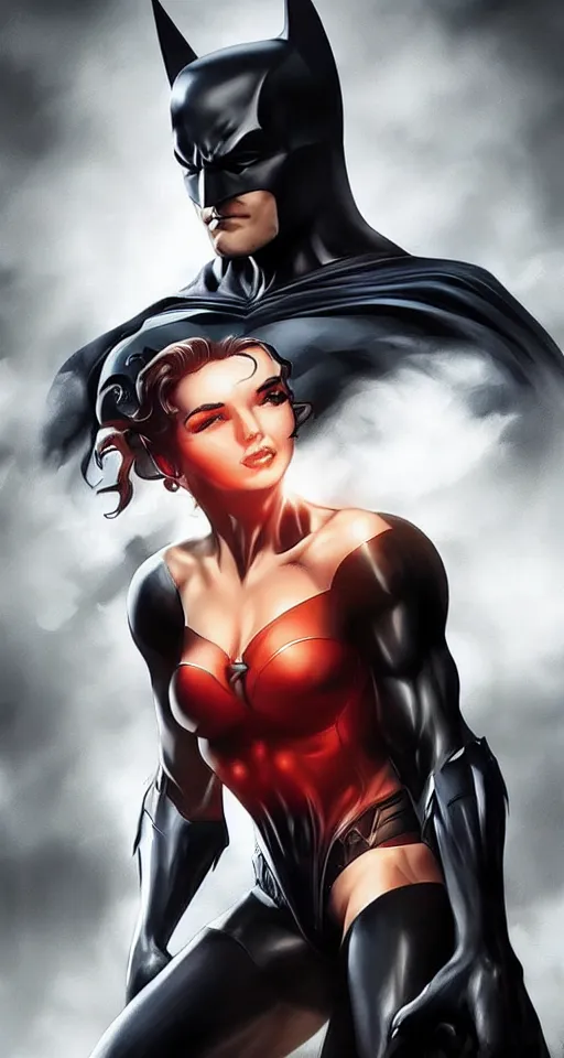 Prompt: Batmanl, created by artgerm, a masterpiece