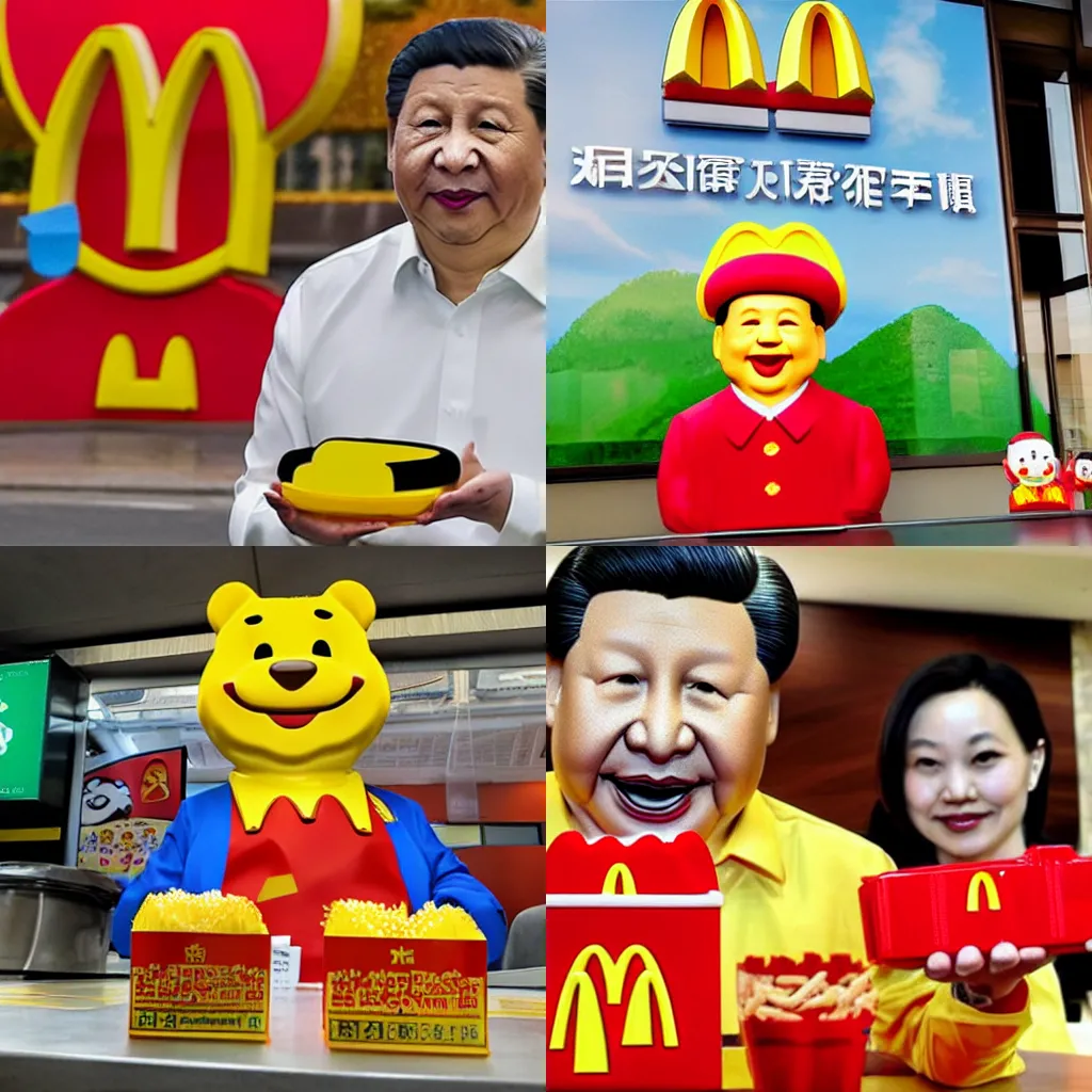 Prompt: a xi jinping as a mcdonald\'s happy meal toy made of plastic