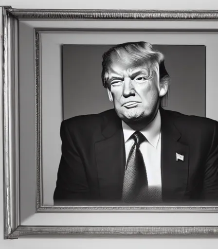 Image similar to a high quality, high detail, photorealistic portrait of donal trump by james nachtwey and lucian freud,