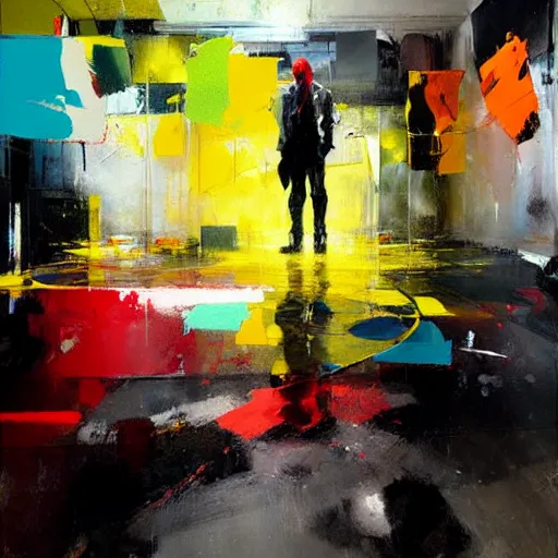 Image similar to painting by Adrian Ghenie