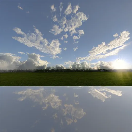 Image similar to 3 d clouds, sunny day