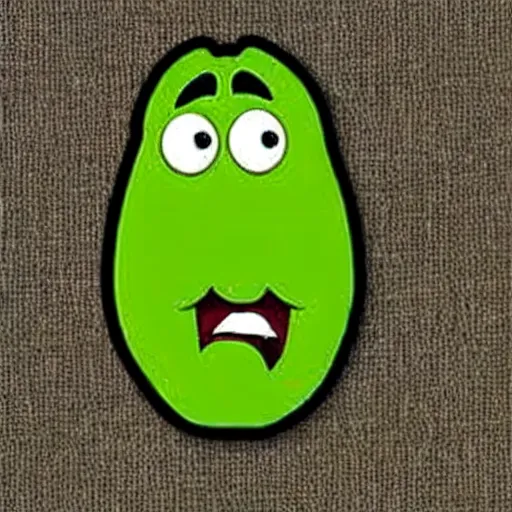 Image similar to Nicolas Cage as a pickle man known as picolas cage