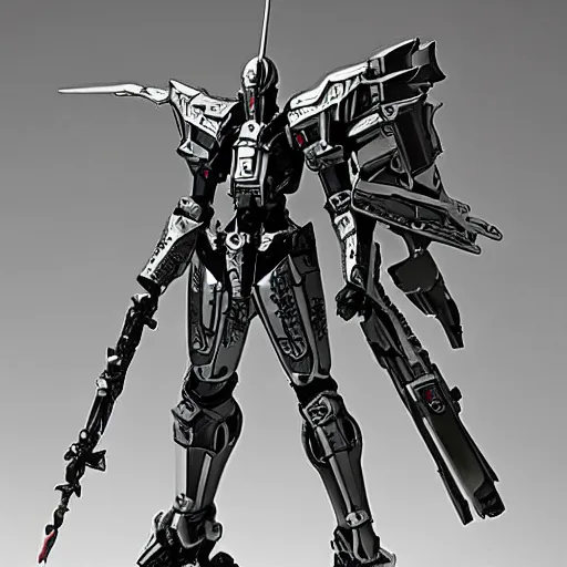 Image similar to slim full body ornate armored core by fujioka kenki and by mamoru nagano,