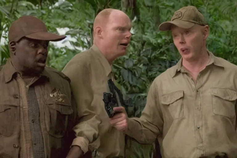 Prompt: a film still of Bill burr in jumanji, high quality