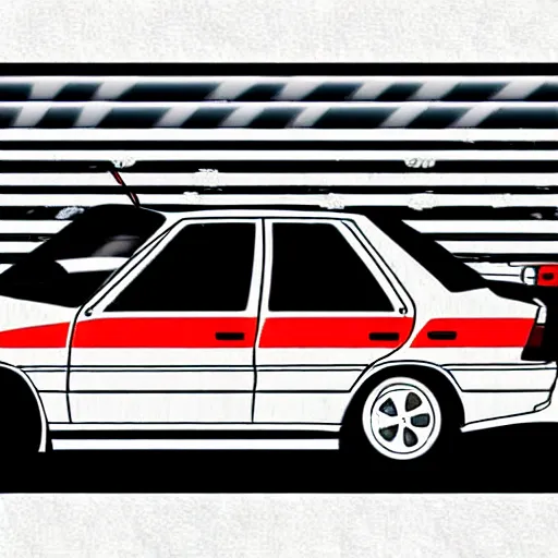 Image similar to lada initial d, anime art