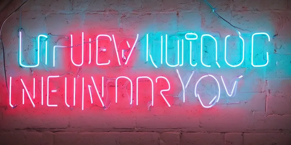 Prompt: beautiful neon sign