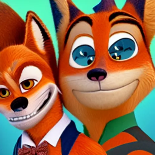 Prompt: Nick Wilde, and his friend, Nick Milde