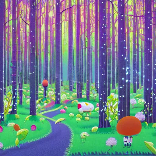 Image similar to forest in the morning light, by Chiho Aoshima, hyper detailed