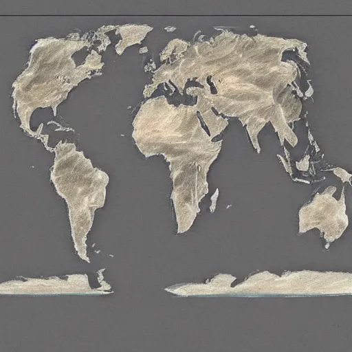 Image similar to earth, world map sketch in full image, trending on artstation, cgsociety