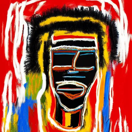 Image similar to A extremely highly detailed majestic hi-res beautiful immaculate head and shoulders painting of a strong black african man by Jean-Michel Basquiat, 8k, high textures, hyper sharp, insanely detailed and intricate, super detailed, 4k HDR high quality