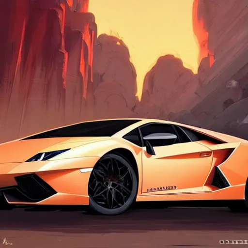 Image similar to lamborghini official fanart behance hd artstation by jesper ejsing, by rhads, makoto shinkai and lois van baarle, ilya kuvshinov, ossdraws, by feng zhu and loish and laurie greasley, victo ngai, andreas rocha, john harris