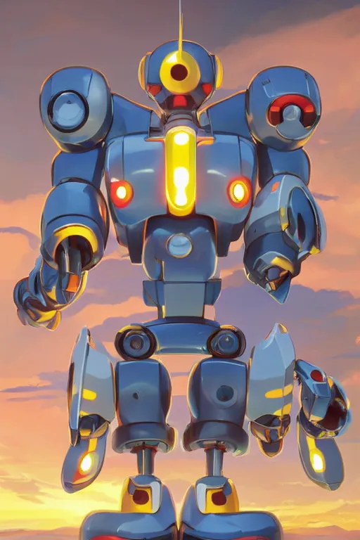 Image similar to metabots medabots medarotto medarot robot, behance hd by jesper ejsing, by rhads, makoto shinkai and lois van baarle, ilya kuvshinov, rossdraws global illumination ray tracing hdr radiating a glowing aura