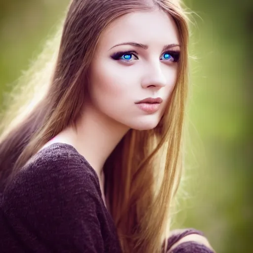 Image similar to photo portrait of a young beautiful ukrainian woman