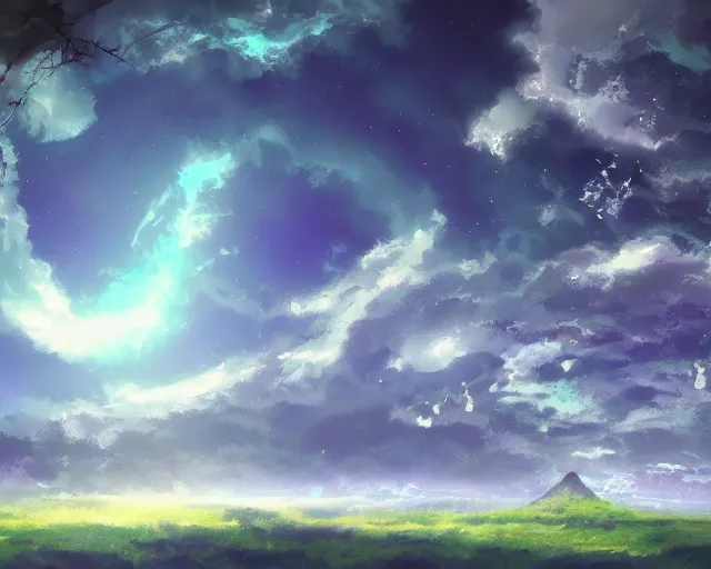 Image similar to a vapor realm. scenery art. pixiv scenery art.