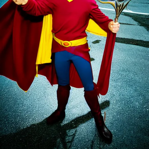 Image similar to Frodo as DC Comics Robin, dslr photo