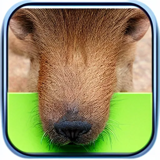 Prompt: capybara app icon