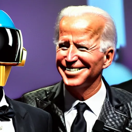 Prompt: daft punk joe biden