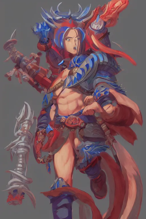 Image similar to character of breath of fire 4 by the artist Alessandro pizzi . Rendering the full body . Sharp focus, full of details, by utsurowazaru mono and Jason Nguyen , matte painting ,concept art, trending on artstation and cell shading