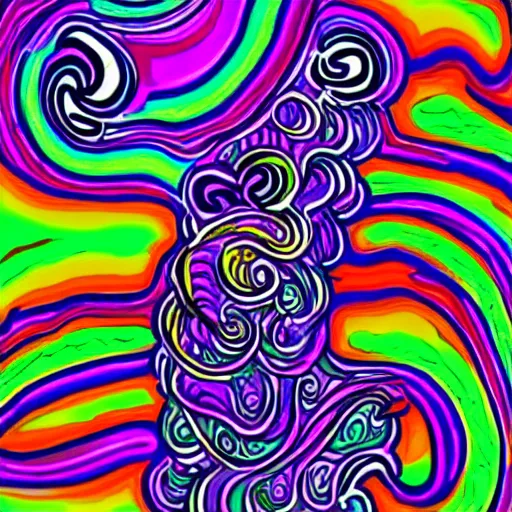 Image similar to a psychedelic doodle of a