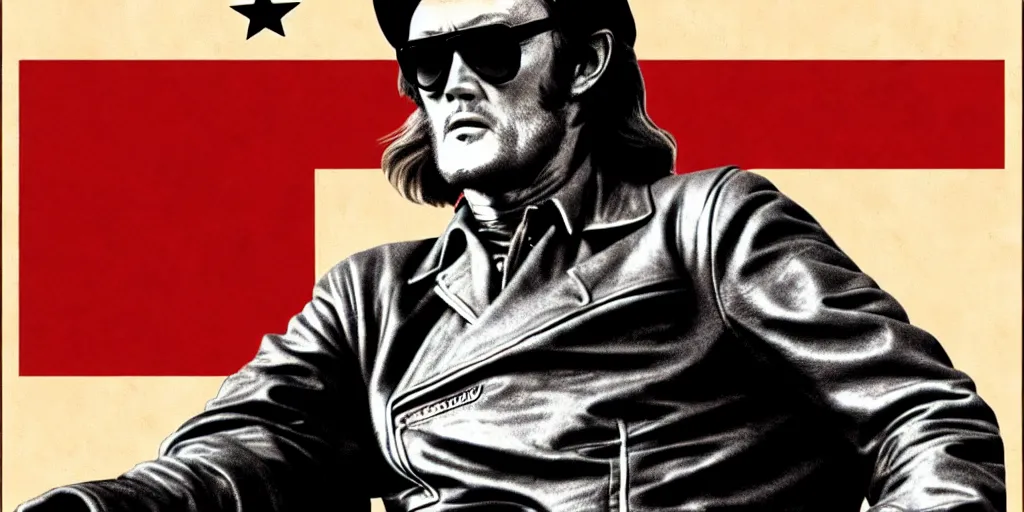 Image similar to easy rider, peter fonda, dennis hopper, poster