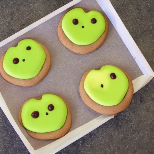 Image similar to apple fruits completely made out of cookies