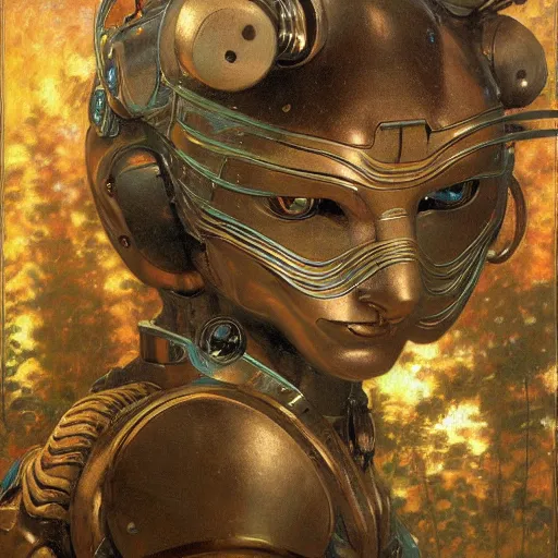 Prompt: highly detailed portrait of an humanoid robotic cat mecha, painting by gaston bussiere, craig mullins, j. c. leyendecker, lights, art by ernst haeckel, john william godward, hammershøi,